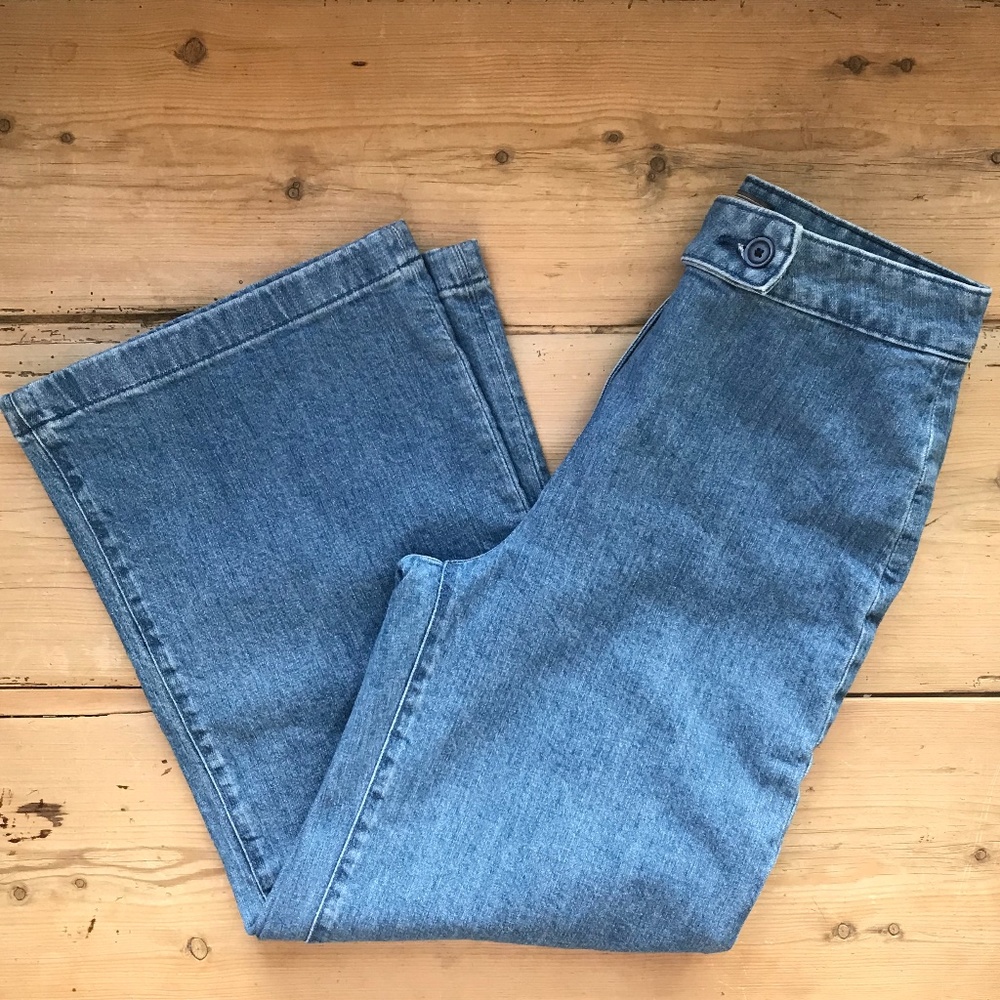 point sur wide-leg crop eco jean